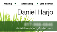 Daniel Harjo business card